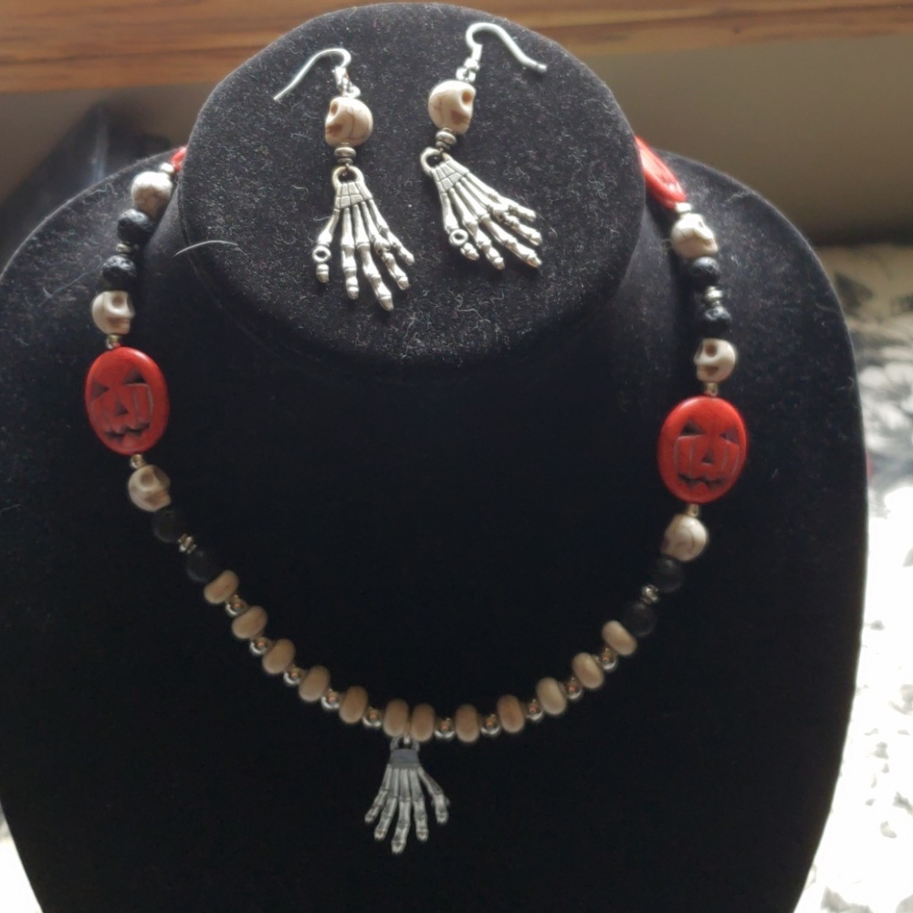 Semi precious -One of a kind Halloween jewlery